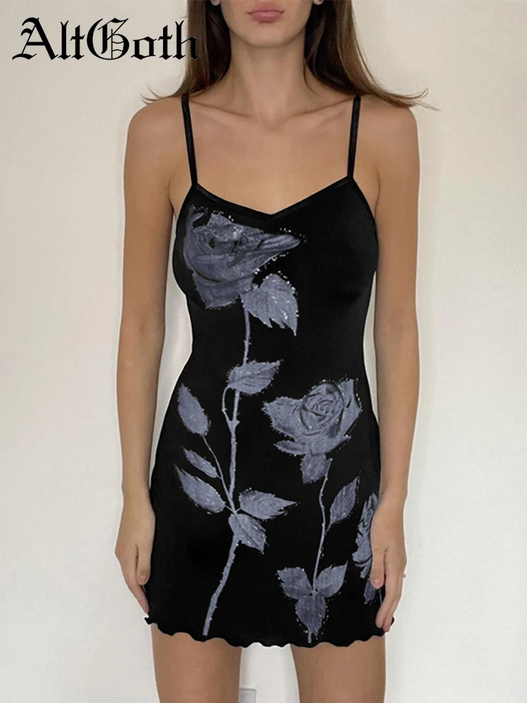 AltGoth Gothic Dark Dress Women Aesthetic Fairycore Grunge Florals Printed Spaghetti Strap High Waist Bodycon Dress Partywear
AltGoth Gothic Dark Dress Women Aesthetic Fairycore Grunge Florals Printed Spaghetti Strap High Waist Bodycon Dress Partywear