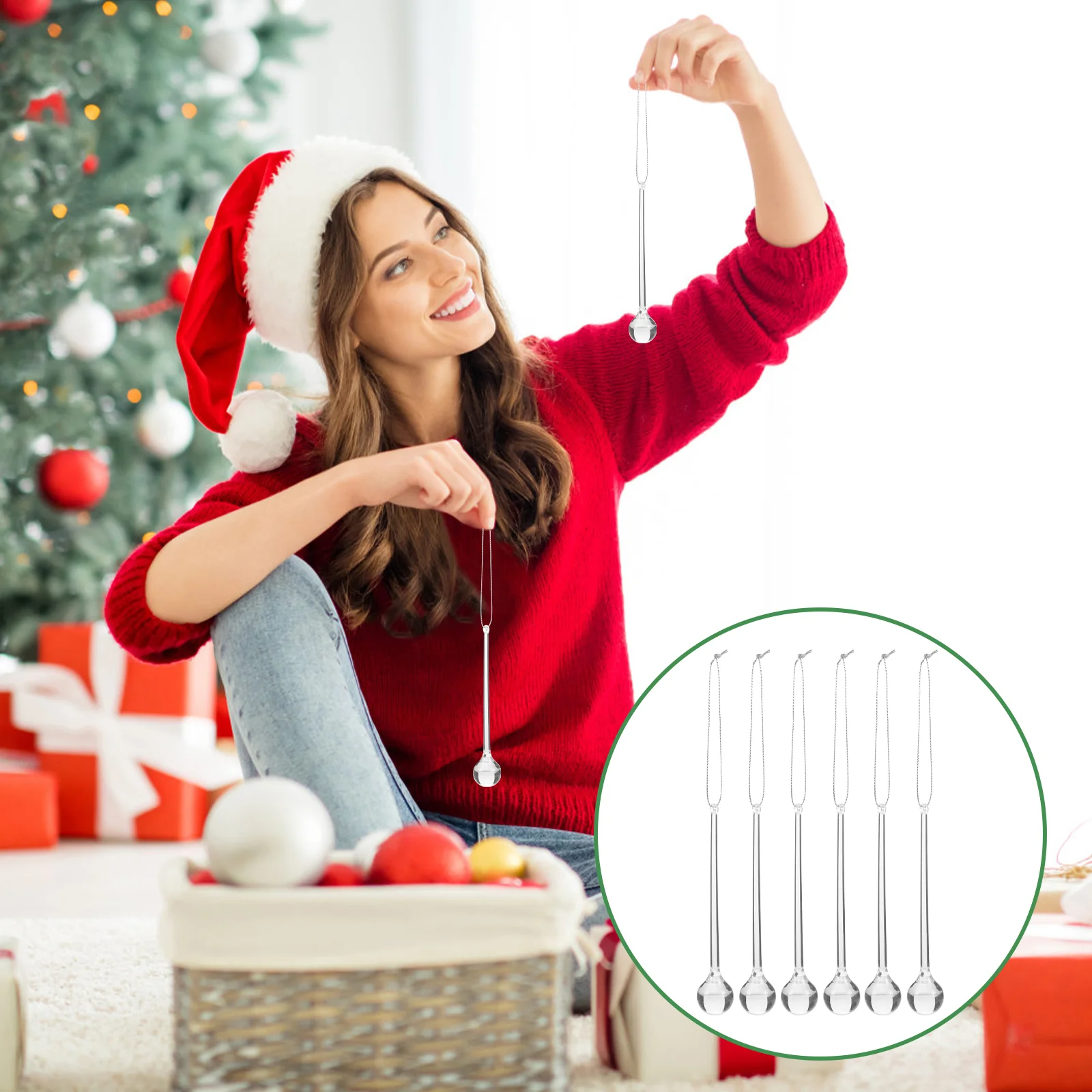 6pcs Water Drop Shape Pendants Christmas Tree Hanging Adornments Tree DIY Decors
6pcs Water Drop Shape Pendants Christmas Tree Hanging Adornments Tree DIY Decors