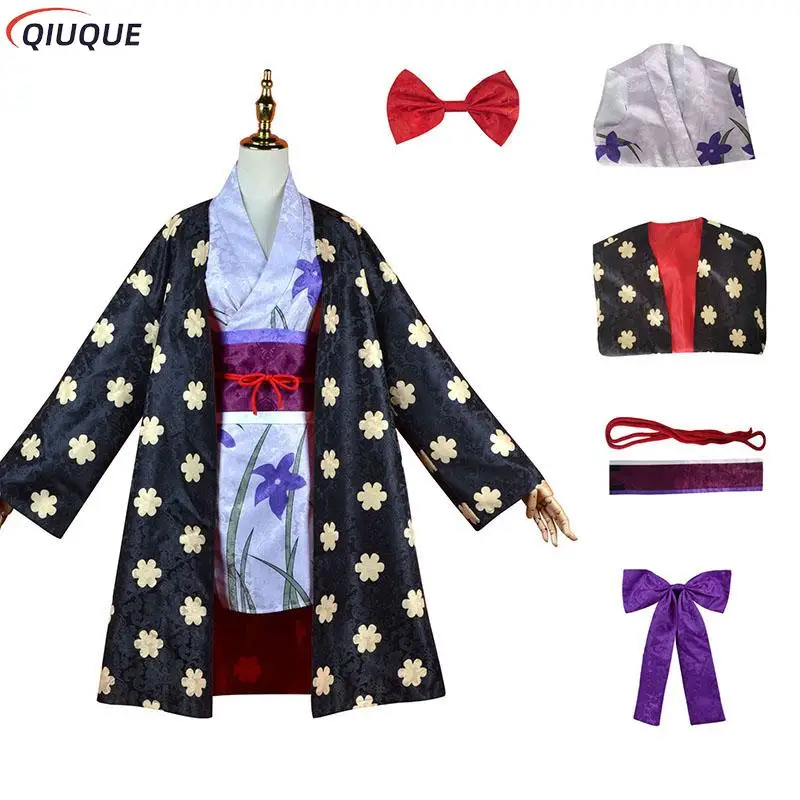 

Anime Miss Allsunday Nico Robin Cosplay Costume Women Kimono Outfits Halloween Carnival Suit