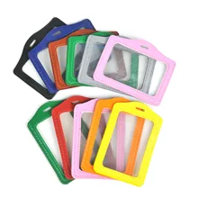Green ID Two-Sided Clear PU Leather Card Holders Badge Case Clear With Color Border Lanyard Holes Event Staff Tag ID Card Holder
Green ID Two-Sided Clear PU Leather Card Holders Badge Case Clear With Color Border Lanyard Holes Event Staff Tag ID Card Holder