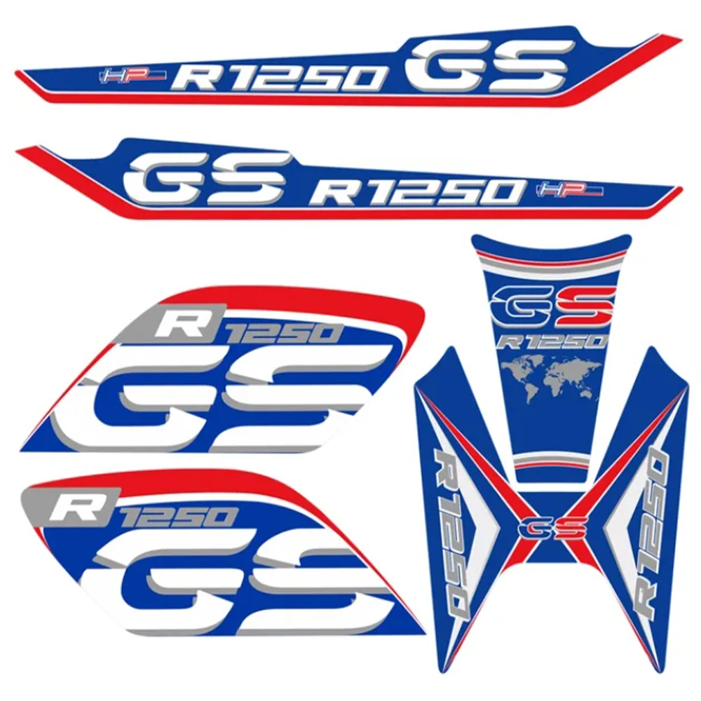 

R1250 R 1250 GS HP Stickers For BMW R1250GS Tank Pad Protector Adventure Trunk Luggage Cases Windscreen Handguard 2019 2020 2021
