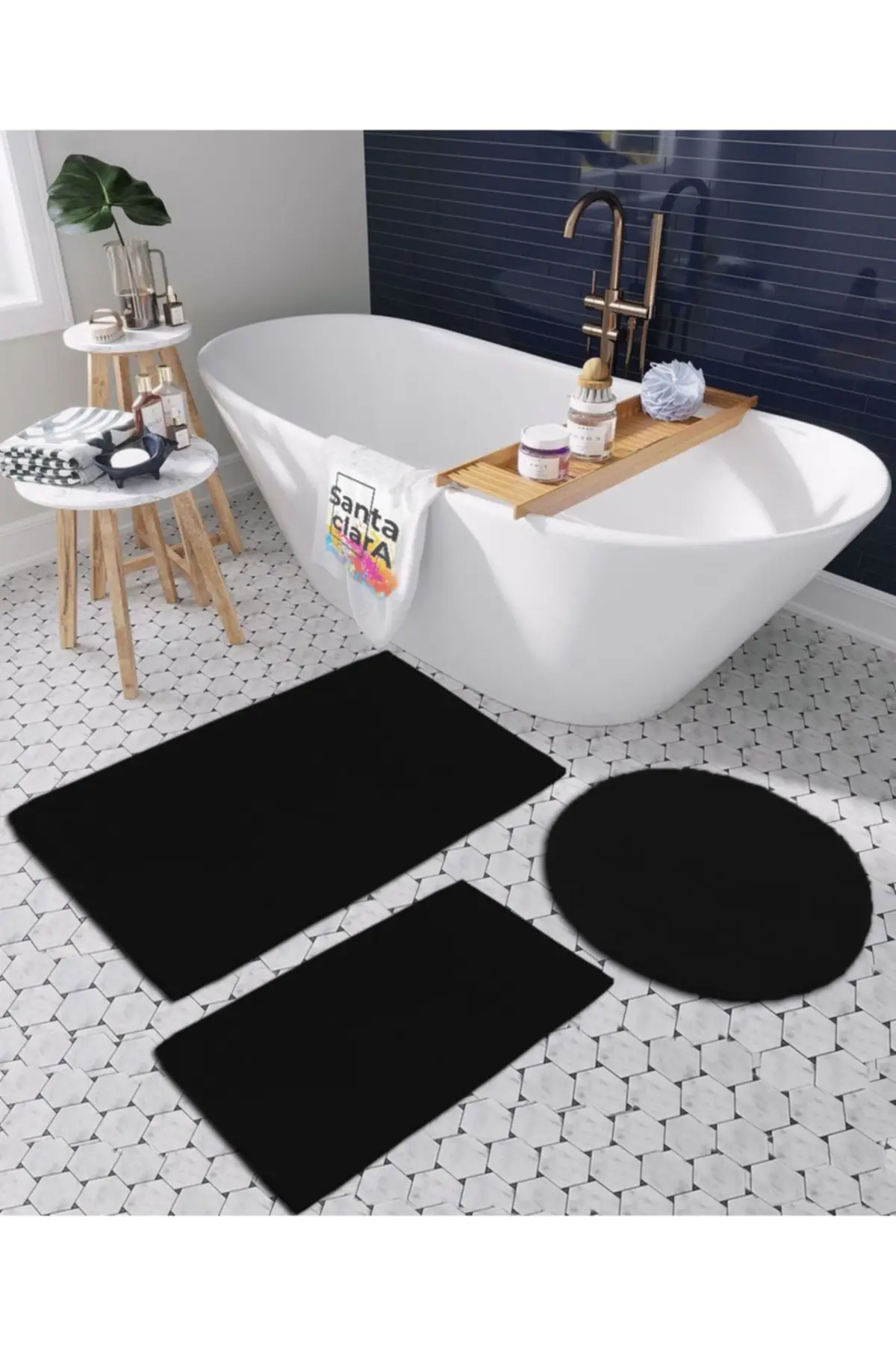 Bathroom Mat Triple Suit Black Plush Non-Slip Base Washable 3 Polyester 70x100 cm Digital Printing Textile Home &
Bathroom Mat Triple Suit Black Plush Non-Slip Base Washable 3 Polyester 70x100 cm Digital Printing Textile Home &