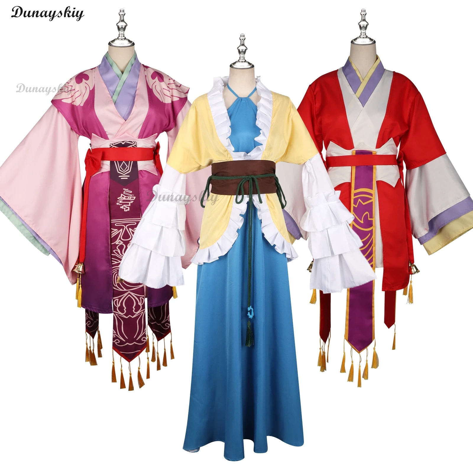 

Anime Fox Spirit Matchmaker TuShan Susu Cosplay Costume Wig Purple Printing Hanfu Skirt Uniform Woman Kawaii Halloween Suit