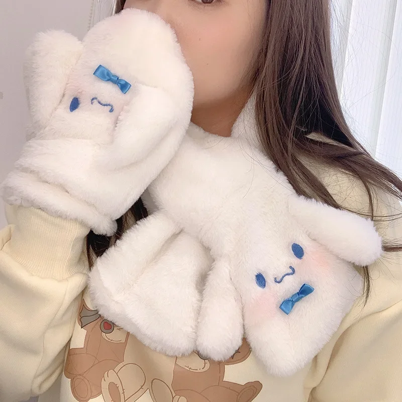 Kawaii Sanrio Anime Cinnamonroll Winter Plush Gloves Neckerchief Cute Girl Keep Warm From The Cold Cartoon Scarf Holiday Gift
Kawaii Sanrio Anime Cinnamonroll Winter Plush Gloves Neckerchief Cute Girl Keep Warm From The Cold Cartoon Scarf Holiday Gift