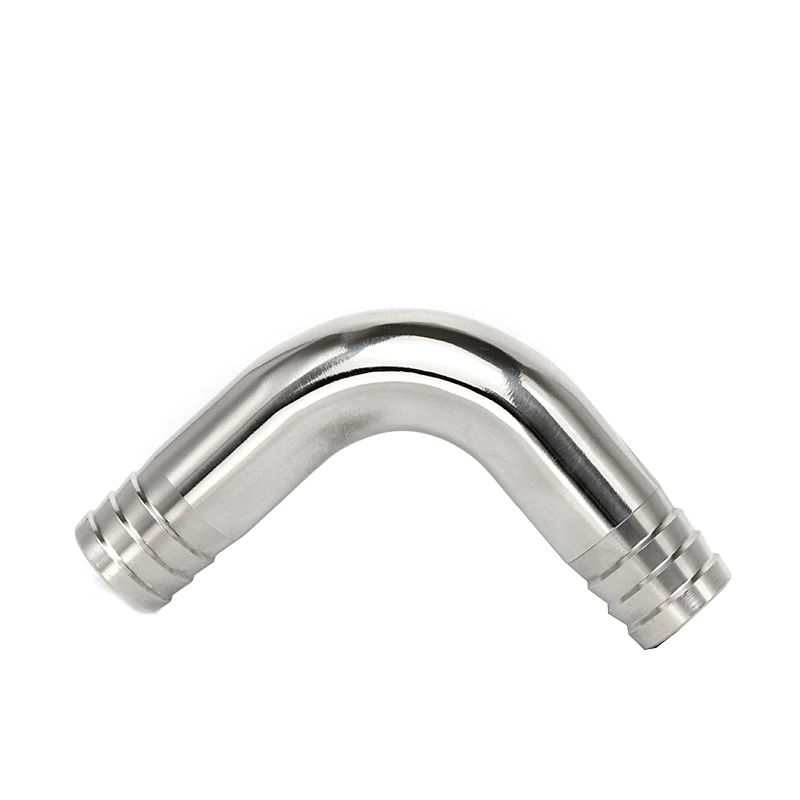 

Fit Tube I.D 19/25/32/38/45/51/57/63/76/89mm Hose Barbed 304 Stainless Steel Sanitary 90 Degree Elbow Pipe Fitting 5.0