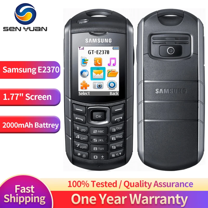 

Original Unlocked Samsung E2370 Xcover 2G Mobile Phone 1.77'' TFT Display GSM 900 / 1800 2000mAh Bluetooth E2370 CellPhone