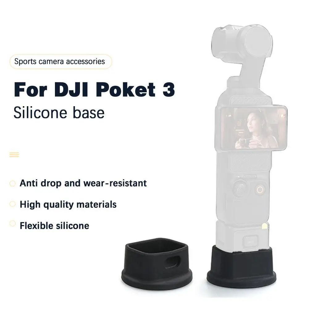 

for dji Omso Pocket 3 Silicone Anti Slip Base Pan Tilt Motion Camera Support Base Anti-drop Wear-resistant Stable Non-slip Base