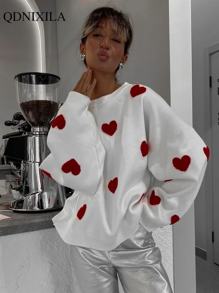 2023 Autumn Winter Women's Sweater Love Embroidery New Knit Pullovers O-neck Loose Casual Fashion Y2k Woman Jumper Knitwears Top
2023 Autumn Winter Women's Sweater Love Embroidery New Knit Pullovers O-neck Loose Casual Fashion Y2k Woman Jumper Knitwears Top