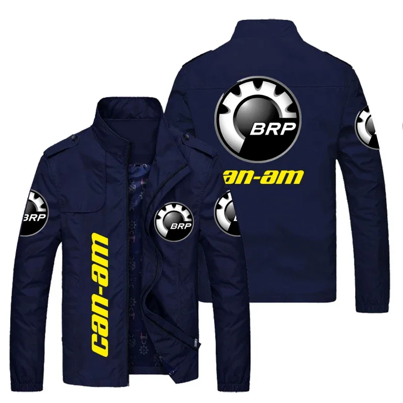 

New Spring Autumn Men’s Casual Brp Can-am Logo Windbreaker Print Zipper Slim Hip-Hop Bomber Jacket Male Coats