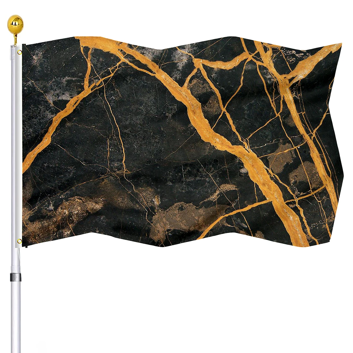 Black Gold Marble Flag Vivid Color Double Stitched UV Protected Abstract Flags with Brass Grommets Indoor Party Outdoor Decor
Black Gold Marble Flag Vivid Color Double Stitched UV Protected Abstract Flags with Brass Grommets Indoor Party Outdoor Decor