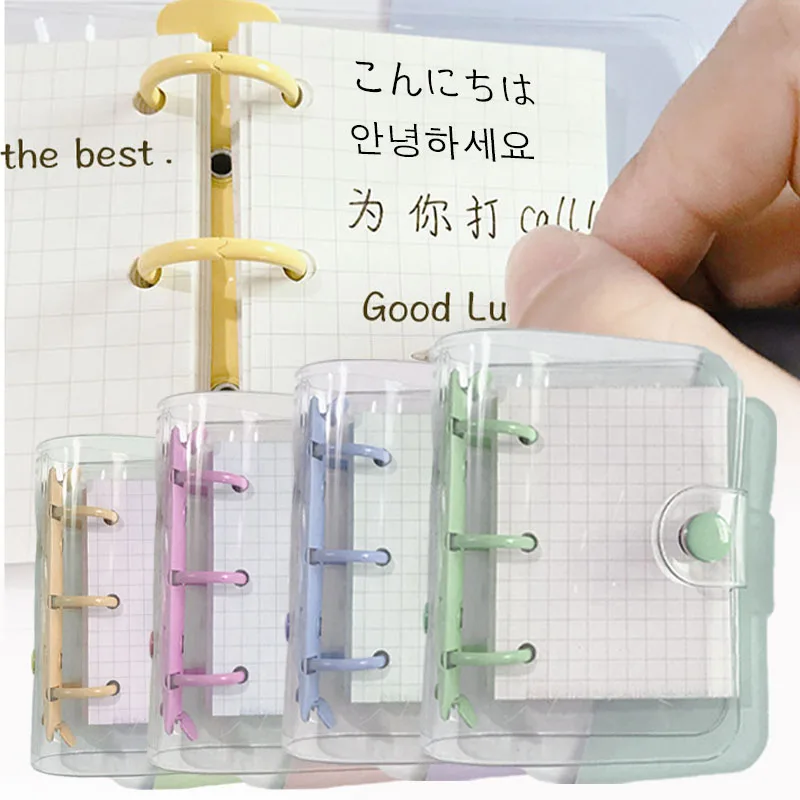 Creative Cute 3 Ring Mini Loose-leaf Hand Book Transparent Portable Notebook Binder Kawaii Stationery School Supplies
Creative Cute 3 Ring Mini Loose-leaf Hand Book Transparent Portable Notebook Binder Kawaii Stationery School Supplies