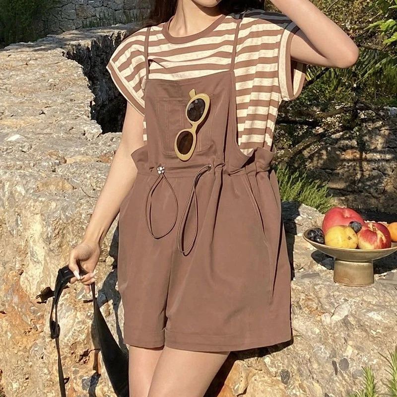Gidyq High Waist Women Playsuits Summer Korean Casual Pocket Loose Rompers Fashion All Match Female Streetwear Bib Shorts new
Gidyq High Waist Women Playsuits Summer Korean Casual Pocket Loose Rompers Fashion All Match Female Streetwear Bib Shorts new