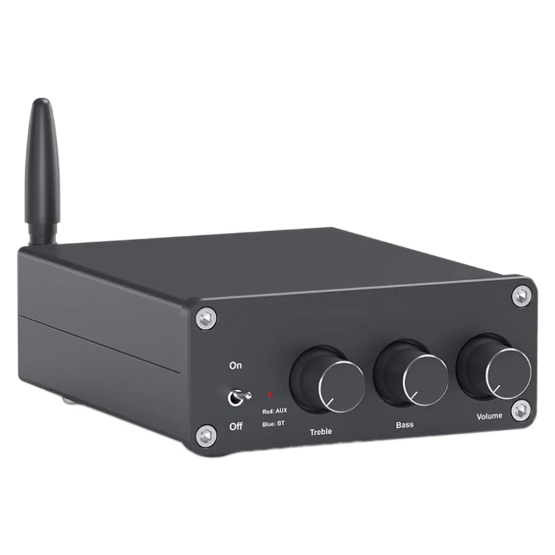 

Digital Power Amplifier Audio Power Amplifier 100Wx2 Bluetooth 5.0 Dual-Channel Stereo(EU Plug)