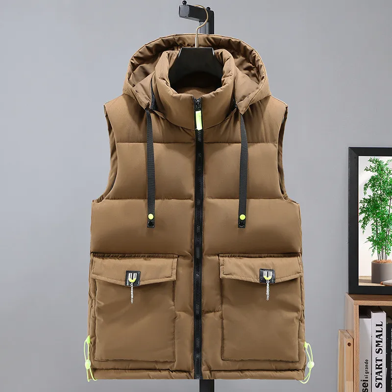 2024 New Fashion Vest Cotton Warm Men Autumn and Spring Waistcoat Big Pocket Men's Vest Korean Style Sleeveless Jacket
2024 New Fashion Vest Cotton Warm Men Autumn and Spring Waistcoat Big Pocket Men's Vest Korean Style Sleeveless Jacket