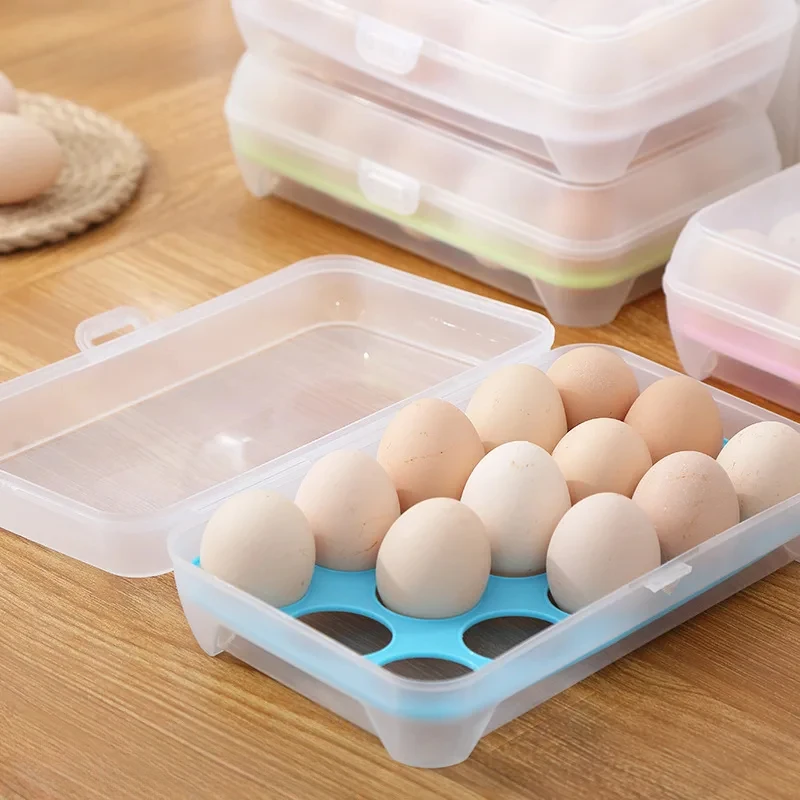 

Refrigerator Egg Storage Organizer Egg Holder for Fridger 2-Layer Drawer Type Stackable Storage Bins Clear Plastic Egg Holder