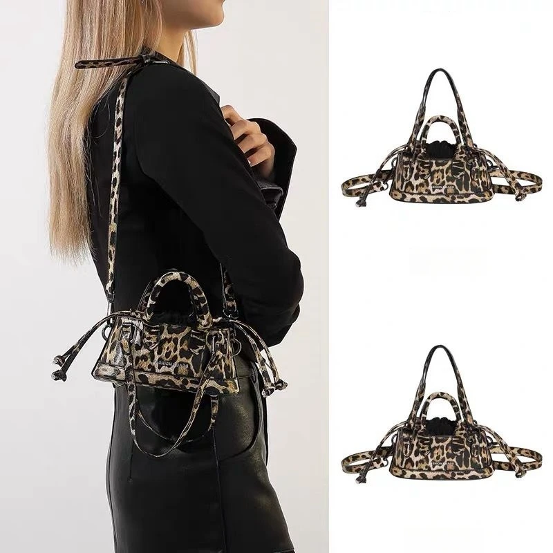 

Изысканная Милая крутая стильная женская сумка через плечо с леопардовым принтом с темным леопардовым узором Персонализированная очаровательная мини-сумка-мессенджер