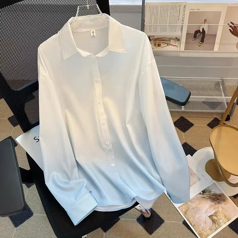 Vintage Korean Fasion Gradient Blouse Office Women New Long Sleeve White Simple Shirt 2023 Spring and Autumn Loose Tops 30081
Vintage Korean Fasion Gradient Blouse Office Women New Long Sleeve White Simple Shirt 2023 Spring and Autumn Loose Tops 30081