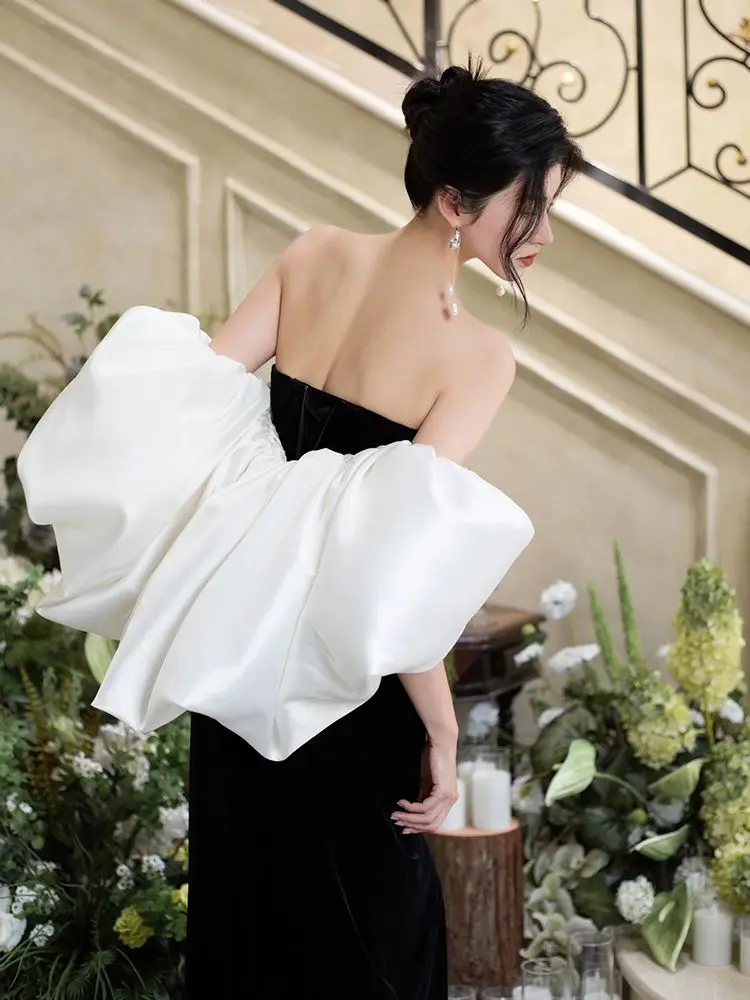 Velvet Black Evening Dress Detachable Cape Shawl Sweetheart Floor Length Bride Toast Formal Occasion Mermaid Celebrity Gown 2024
Velvet Black Evening Dress Detachable Cape Shawl Sweetheart Floor Length Bride Toast Formal Occasion Mermaid Celebrity Gown 2024