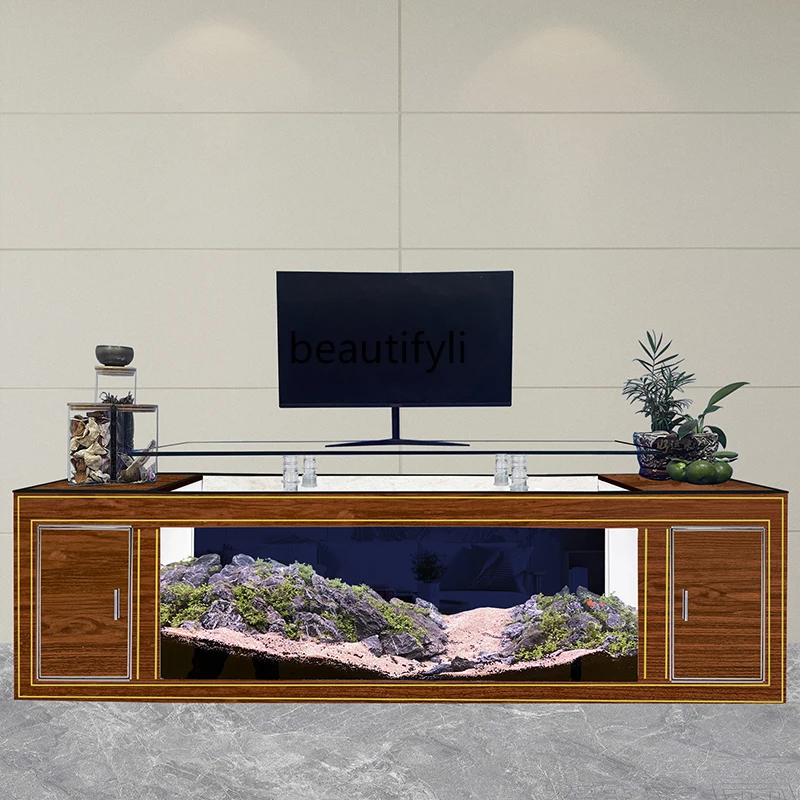 TV Cabinet Fish Tank Living Room Vertical Glass Large Aquarium Ecological Self-Circulation Change Water
TV Cabinet Fish Tank Living Room Vertical Glass Large Aquarium Ecological Self-Circulation Change Water
