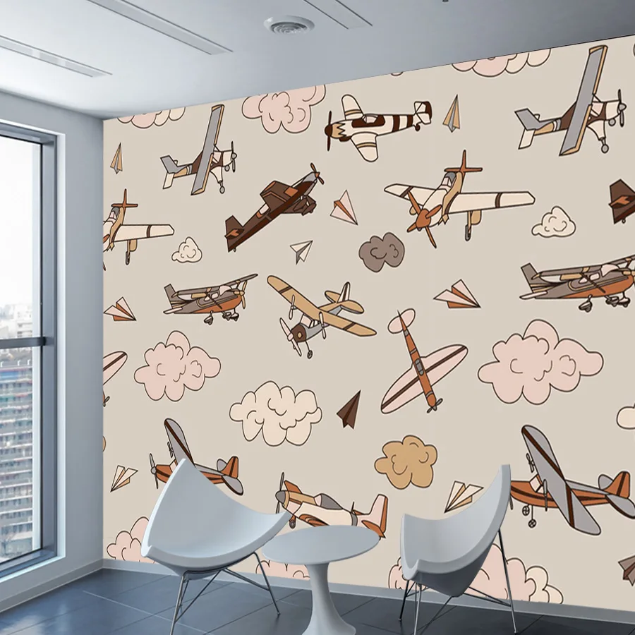 

Peel and Stick Accept Cartoon Wallpapers for Living Room Plane Contact Wall Papers Covering Home Decor Mountain Boys Kids Mural
