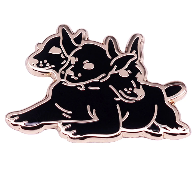 

A3409 Cartoon Dog Brooches for Clothing Hard Enamel Pins Lapel Pins for Backpack Briefcase Badges Jewelry Accessories