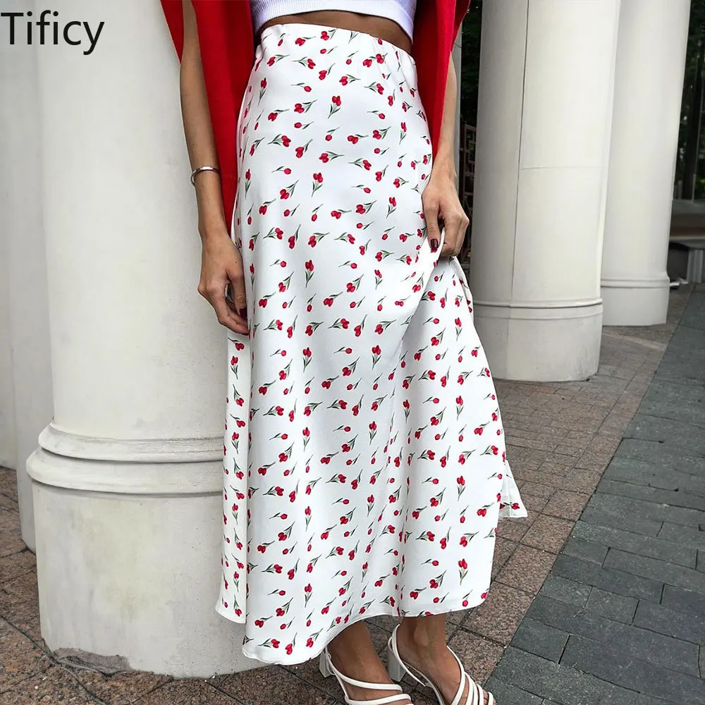 TIFICY Women's Floral Spring Elegant High Waist A-line Fish Tail Cherry Print Skirt
TIFICY Women's Floral Spring Elegant High Waist A-line Fish Tail Cherry Print Skirt