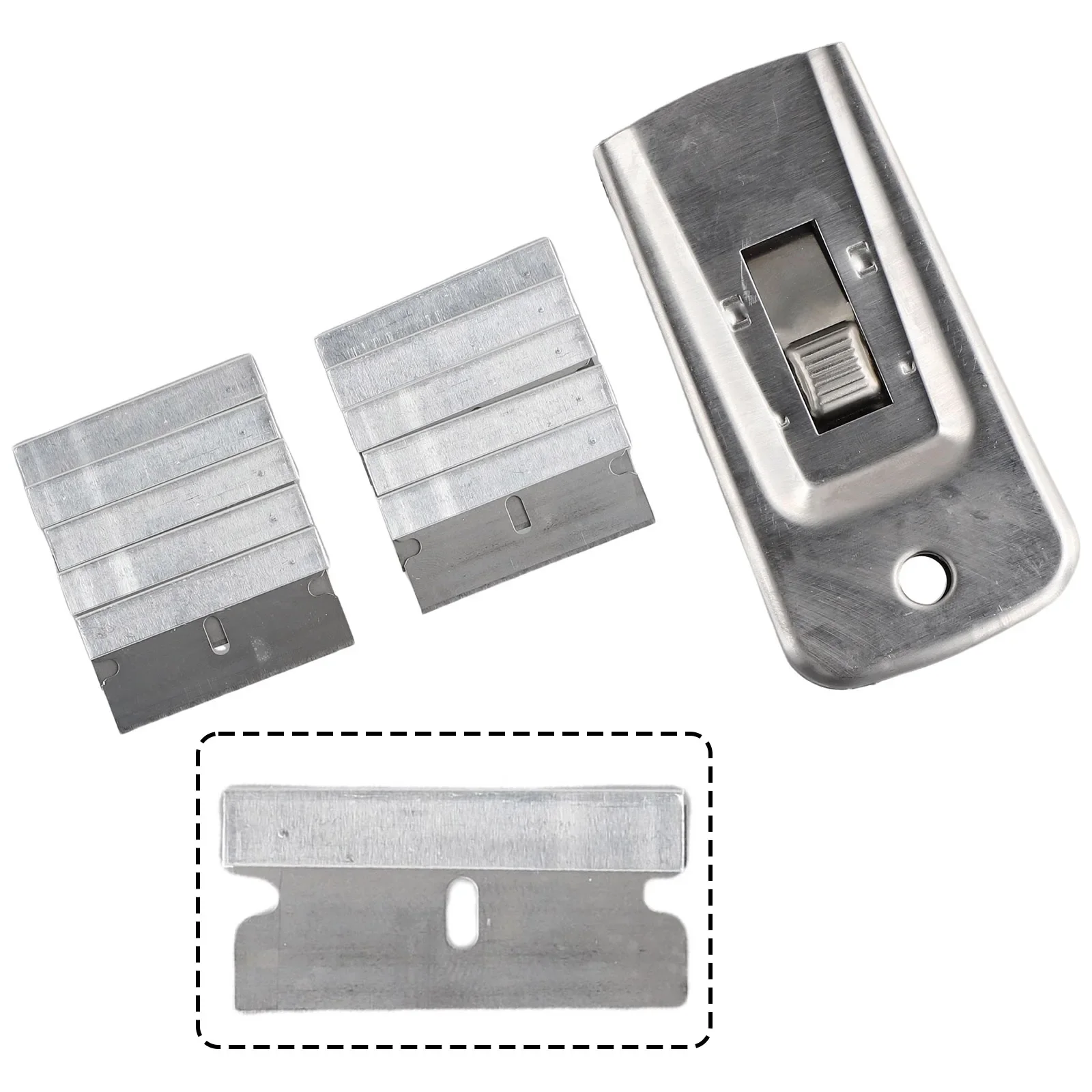 Changing Blades Razor Scraper Set Edge Razor Blade Extra Multi-Purpose Replaces Blades Silver Stainless Steel New
Changing Blades Razor Scraper Set Edge Razor Blade Extra Multi-Purpose Replaces Blades Silver Stainless Steel New