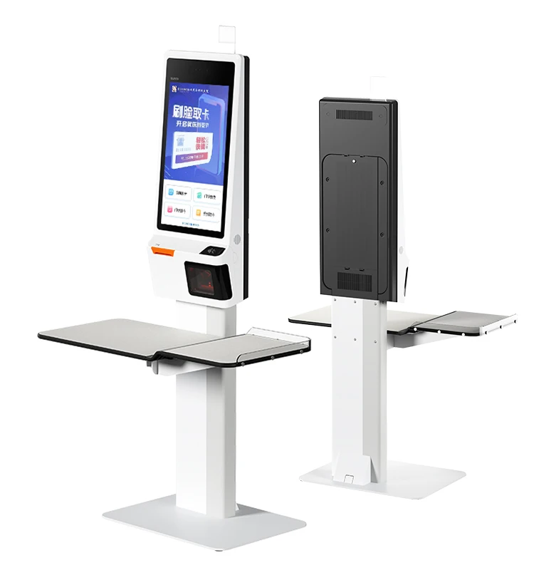 

24" all in one POS system self-service kiosk Scanner 2D 80mm Printer cash register machine for supermarket