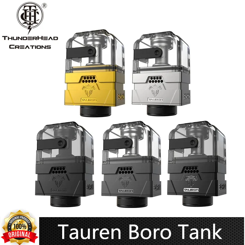 

Original ThunderHead Creations Tauren Boro Tank Atomizer 3.5ml Cartridge 2 Sides Fill Single Coil For Tauren Boro X Chip MOD