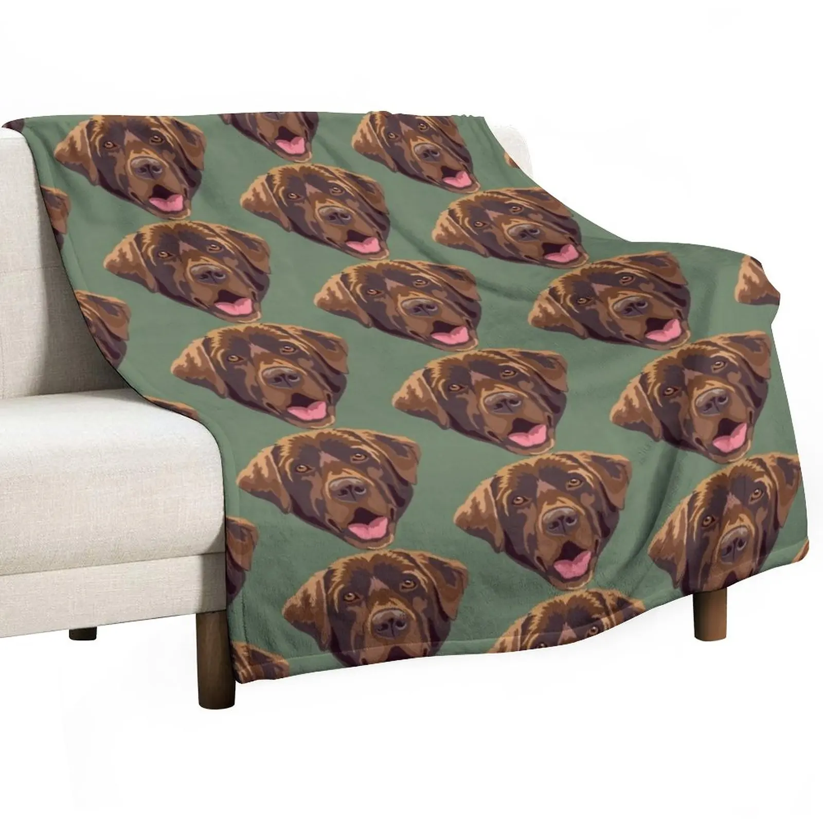 

Chocolate Labrador Throw Blanket Baby Plush Blankets