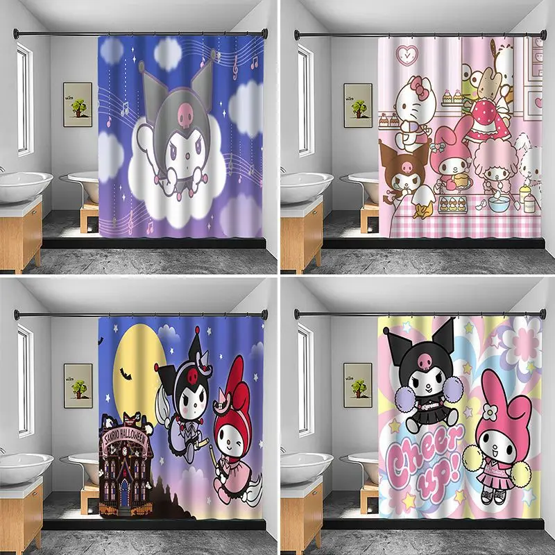Hello Kitty Anime Sanrio Kawaii Kuromi Shower Curtain Cute Cartoon My Melody Bathroom Bedroom Curtain Waterproof with Hook Toys
Hello Kitty Anime Sanrio Kawaii Kuromi Shower Curtain Cute Cartoon My Melody Bathroom Bedroom Curtain Waterproof with Hook Toys