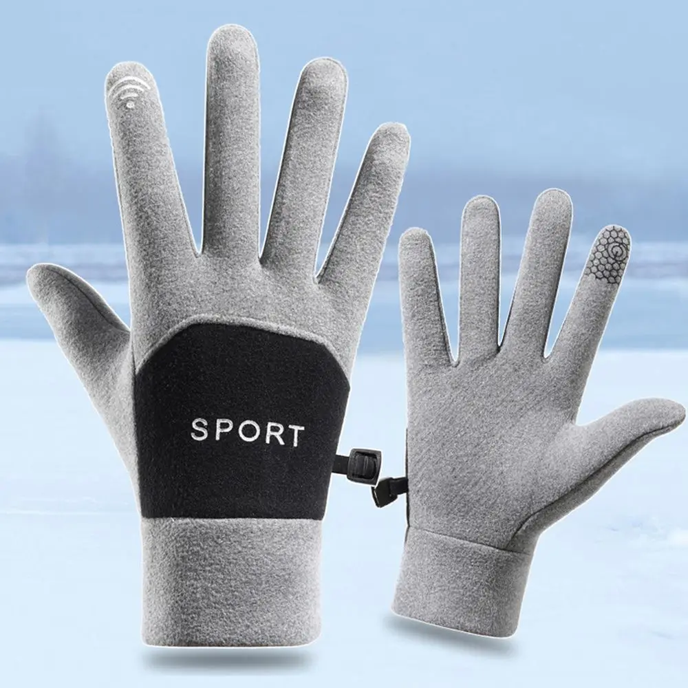 

Winter Plus Velvet Keep Warm Sports Cycling Anti-skid Full Finger Gloves Velvet Mittens Fashion Accessories Touchscreen Gloves