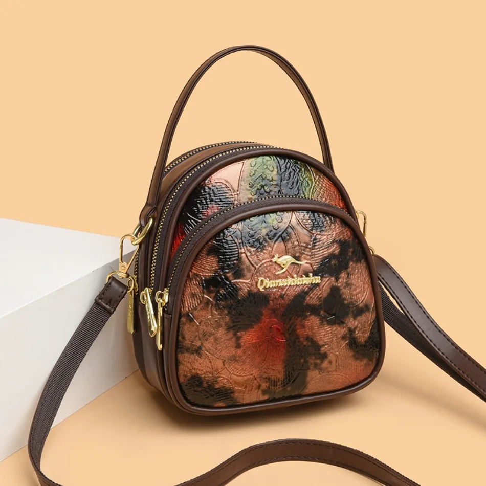 

Высококачественные кожаные сумки-мессенджеры для женщин 2024, модная дизайнерская сумка с принтом, повседневные сумки-тоуты через плечо, Sac A Main