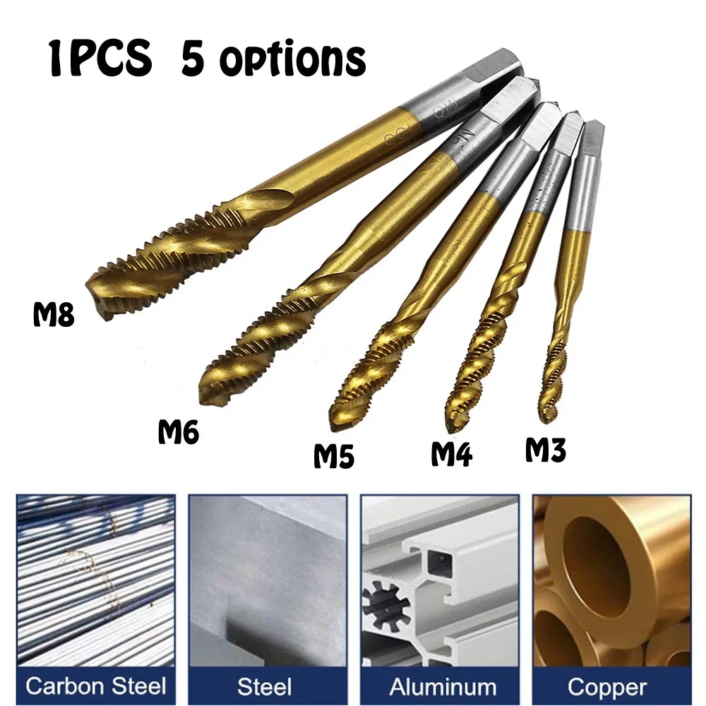 1pcs Spiral Hand Tap M3 M4 M5 M6 M8 HSS 6542 Spiral Groove Machine Tap For Wood Iron Aluminum Thin Stainless Steel Hand Tools
1pcs Spiral Hand Tap M3 M4 M5 M6 M8 HSS 6542 Spiral Groove Machine Tap For Wood Iron Aluminum Thin Stainless Steel Hand Tools