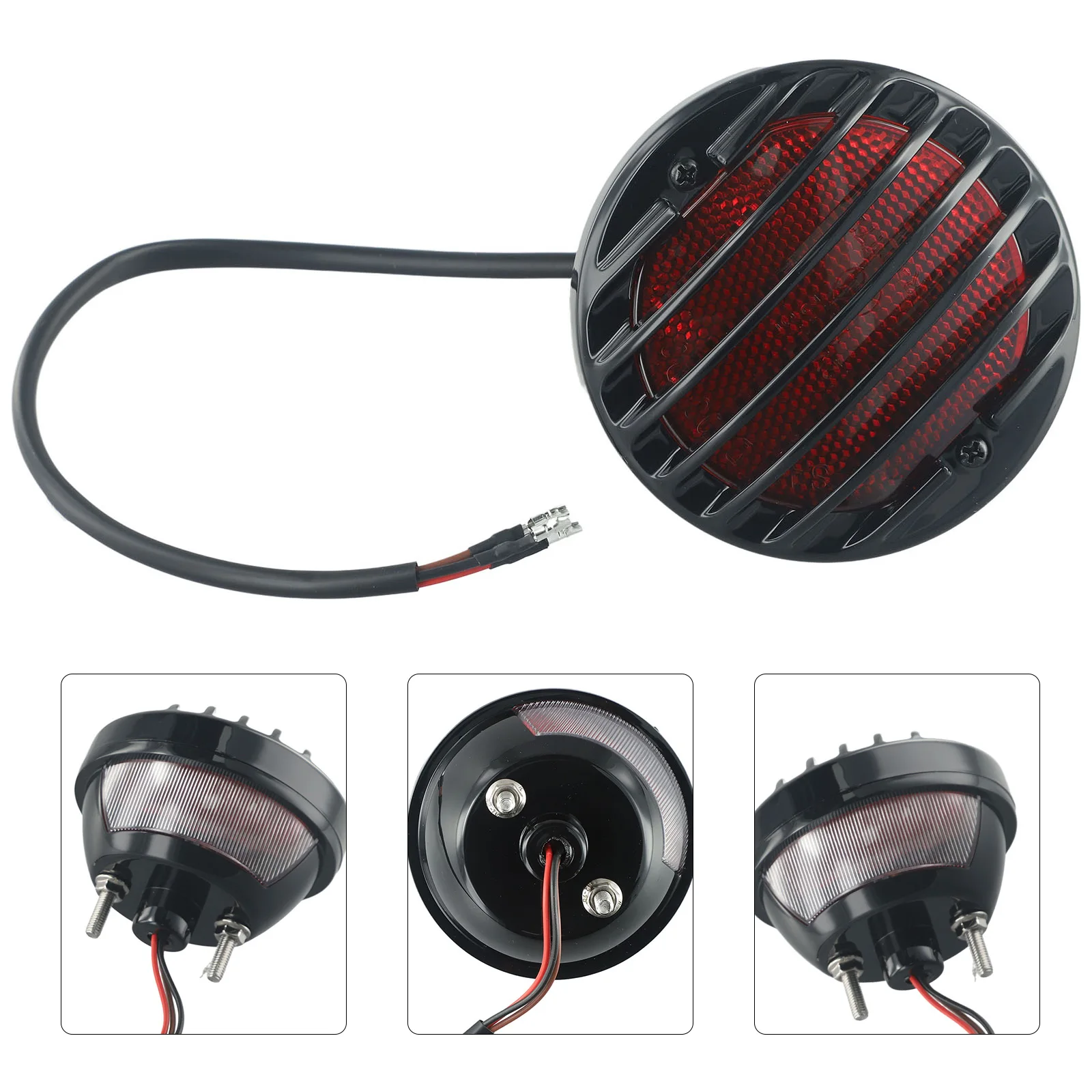 Car Light Black Brake Light For Motorcycles License Plate Motorcycle Plastic Red Round Running Light Tail Light
Car Light Black Brake Light For Motorcycles License Plate Motorcycle Plastic Red Round Running Light Tail Light