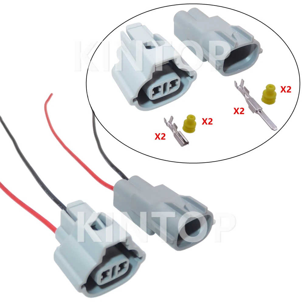 

1 Set 2 Pins Grey Automobile Wire Connector MG640864-5 7223-1324-40 Car Waterproof Wiring Socket