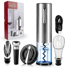 Electric Corkscrew Set, Automatic Wine Opener, Bottle Opener With Foil Cutter, Vacuum Stopper And Pouring Spout
Electric Corkscrew Set, Automatic Wine Opener, Bottle Opener With Foil Cutter, Vacuum Stopper And Pouring Spout