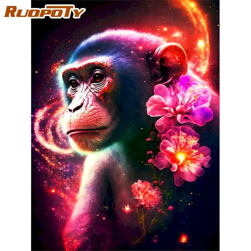 RUOPOTY Diy Painting By Numbers For Adults Colorful Animals Monkey Picture Acrylic Paint On Canvas Numbers For Home Decors
RUOPOTY Diy Painting By Numbers For Adults Colorful Animals Monkey Picture Acrylic Paint On Canvas Numbers For Home Decors