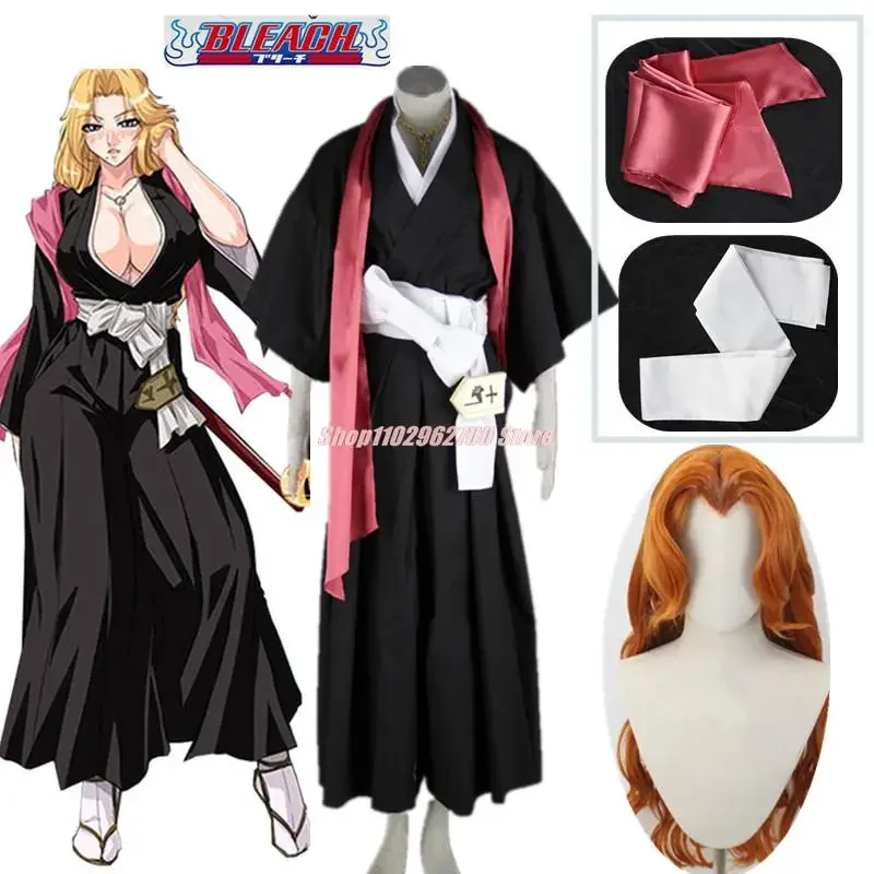 Anime Bleach Cosplay Matsumoto Rangiku Costume With Scarf Halloween Party Role Play Clothes Accessories Long Yellow Hair Wig
Anime Bleach Cosplay Matsumoto Rangiku Costume With Scarf Halloween Party Role Play Clothes Accessories Long Yellow Hair Wig