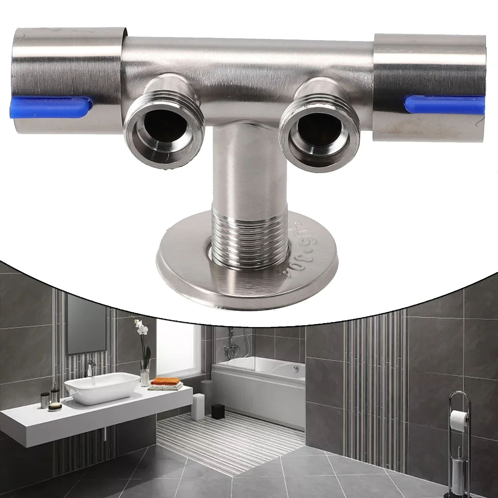 304Stainless Steel Bathroom Faucet Dual Control Double Handle Cold Water Faucet Toilet Angle Valve Outlet Valve Faucet Accessory
304Stainless Steel Bathroom Faucet Dual Control Double Handle Cold Water Faucet Toilet Angle Valve Outlet Valve Faucet Accessory