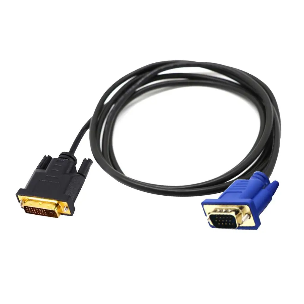 

DVI-I 24+5 Dual Link Male to VGA Cable Cord Male Video Monitor Adapter 23CM