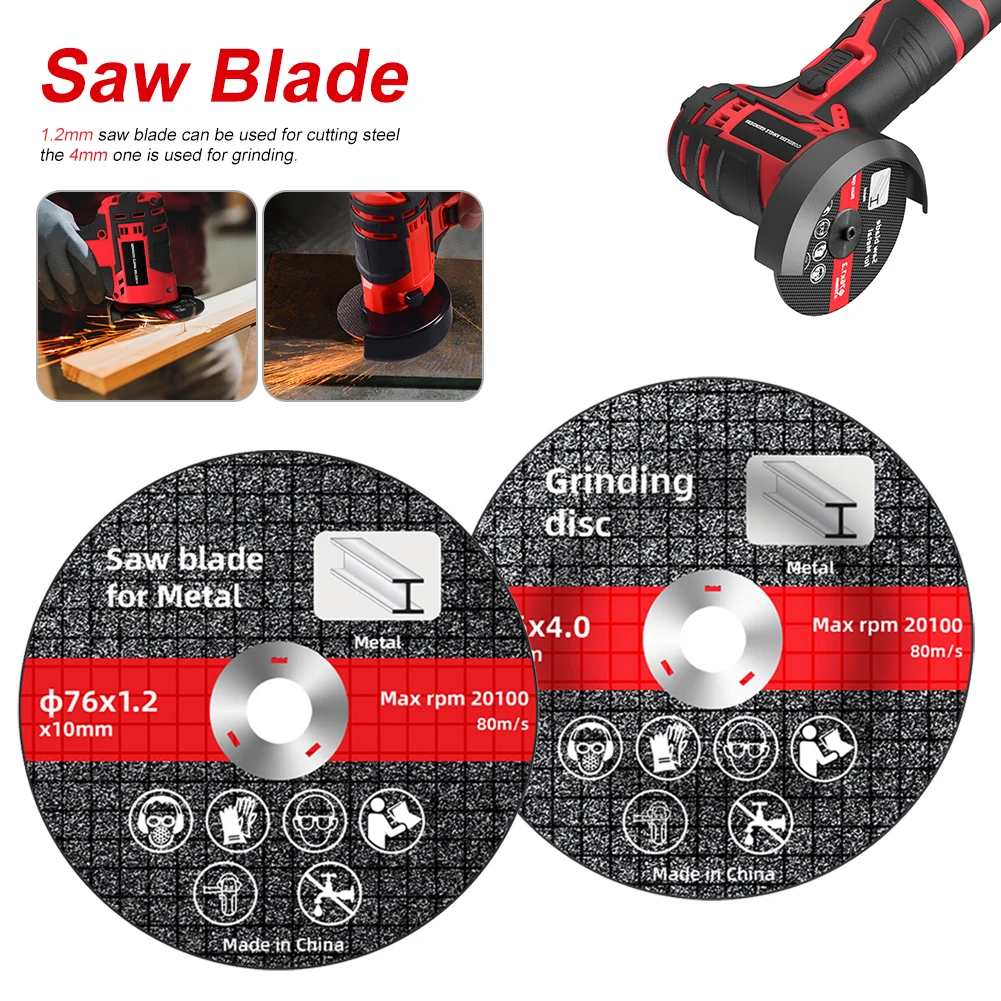 Saw Blade 3inch Circular Blade for Angle Grinder Metal Stainless Steel Cutting Grinding 1.2mm/4.0mm Thickness 0.4in Arbor
Saw Blade 3inch Circular Blade for Angle Grinder Metal Stainless Steel Cutting Grinding 1.2mm/4.0mm Thickness 0.4in Arbor