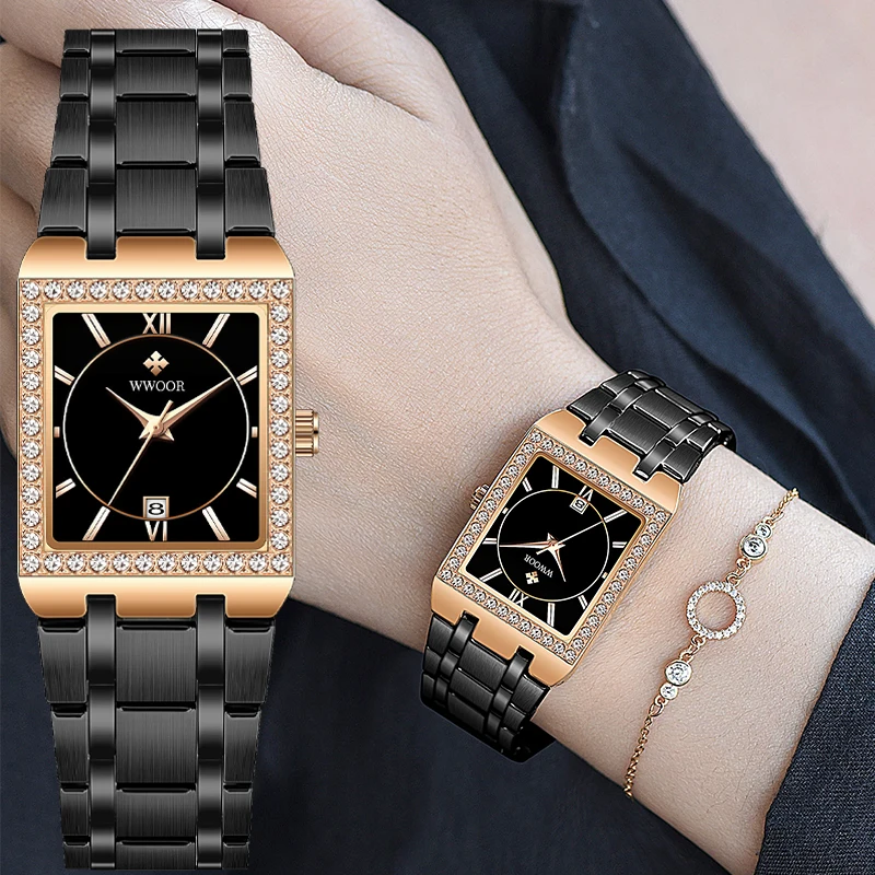 WWOOR Fashion Women Watch Rose Gold Luxury Stainless Steel High Quality Small Ladies Wristwatch Diamond Female Bracelet Watches
WWOOR Fashion Women Watch Rose Gold Luxury Stainless Steel High Quality Small Ladies Wristwatch Diamond Female Bracelet Watches