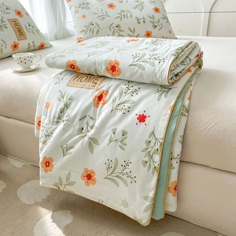 Summer Quilt Floral Style Duvets Single/Queen Size Comforter Thin Duvets Skin-friendly Bedspread edredones (No Pillowcase) Summer Quilt Floral Style Duvets Single/Queen Size Comforter Thin Duvets Skin-friendly Bedspread edredones (No Pillowcase)