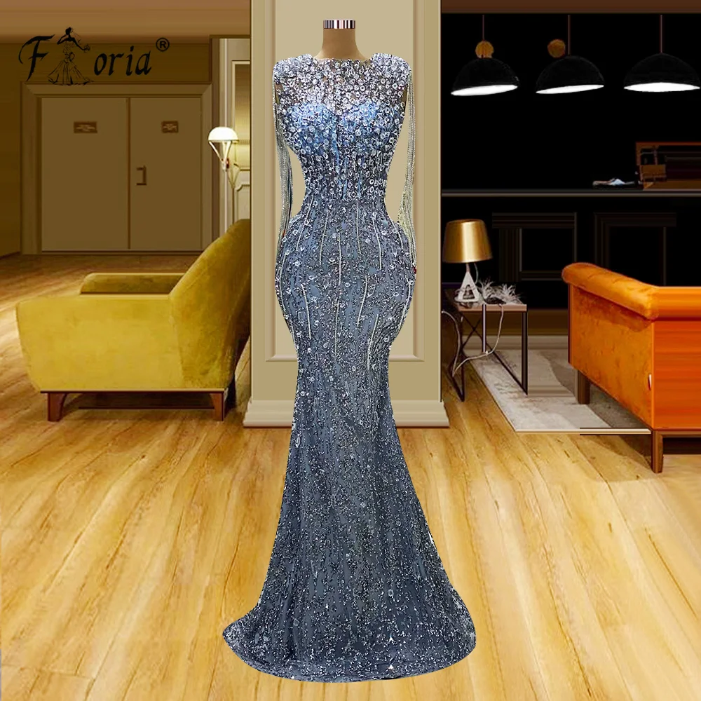 Light Blue Elegant Mermaid Evening Dress 2023 Gorgeous Tassel Beads Rhinestones Formal Party Prom Dresses Robe De Soiree Femme
Light Blue Elegant Mermaid Evening Dress 2023 Gorgeous Tassel Beads Rhinestones Formal Party Prom Dresses Robe De Soiree Femme