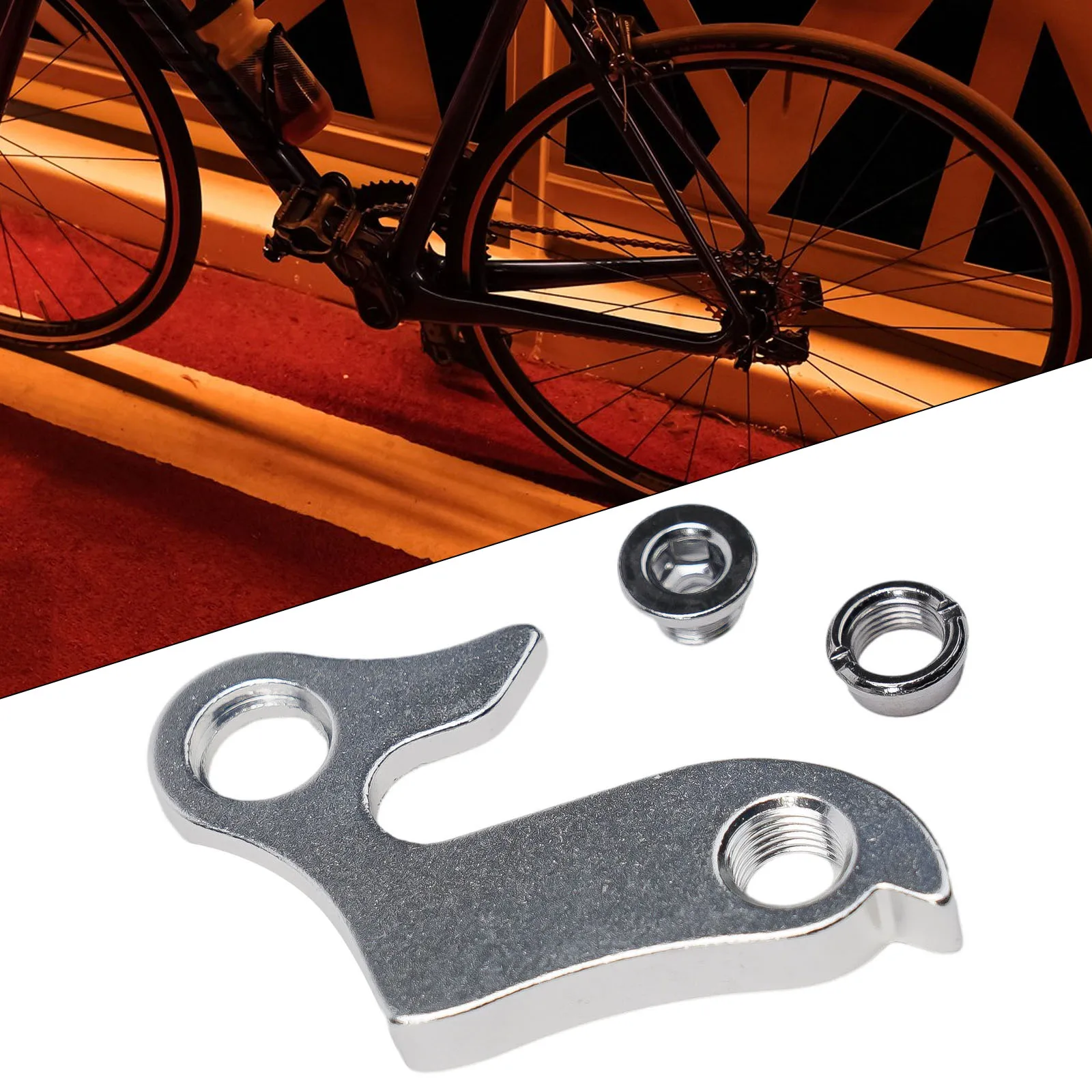 Aluminum Alloy Bike Rear Derailleur Hanger Silver Gear Mech Dropout Converter Adapter For MTB Road Bicycle Protects Transmission
Aluminum Alloy Bike Rear Derailleur Hanger Silver Gear Mech Dropout Converter Adapter For MTB Road Bicycle Protects Transmission