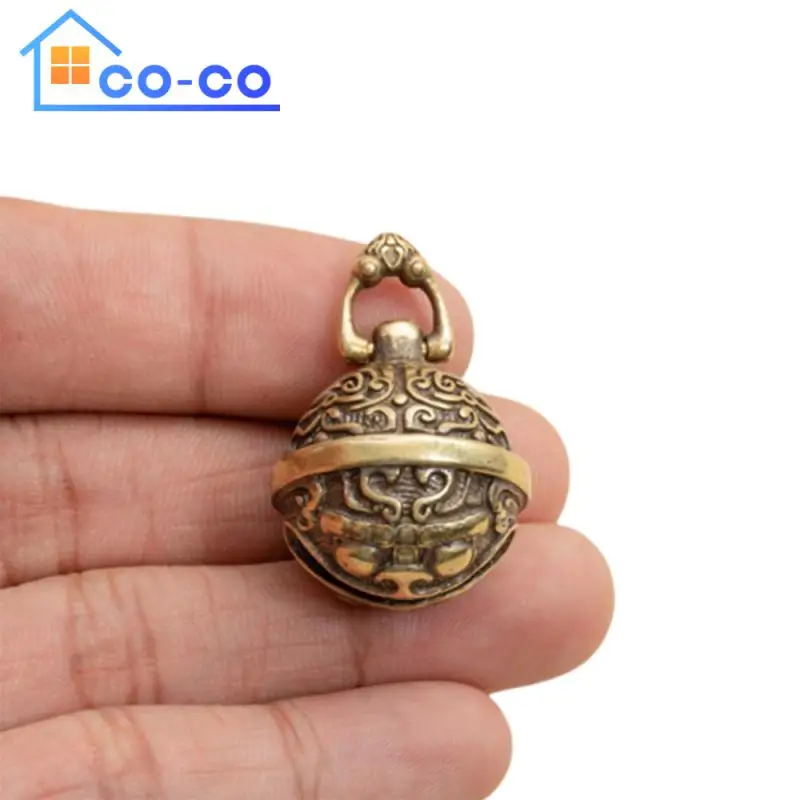

Lucky Brass Handicraft Die Casting Drop Bell Key Car Button Wind Bell Sect Bronze Bell Creative Gift Fengshui Home Pendant 1PC