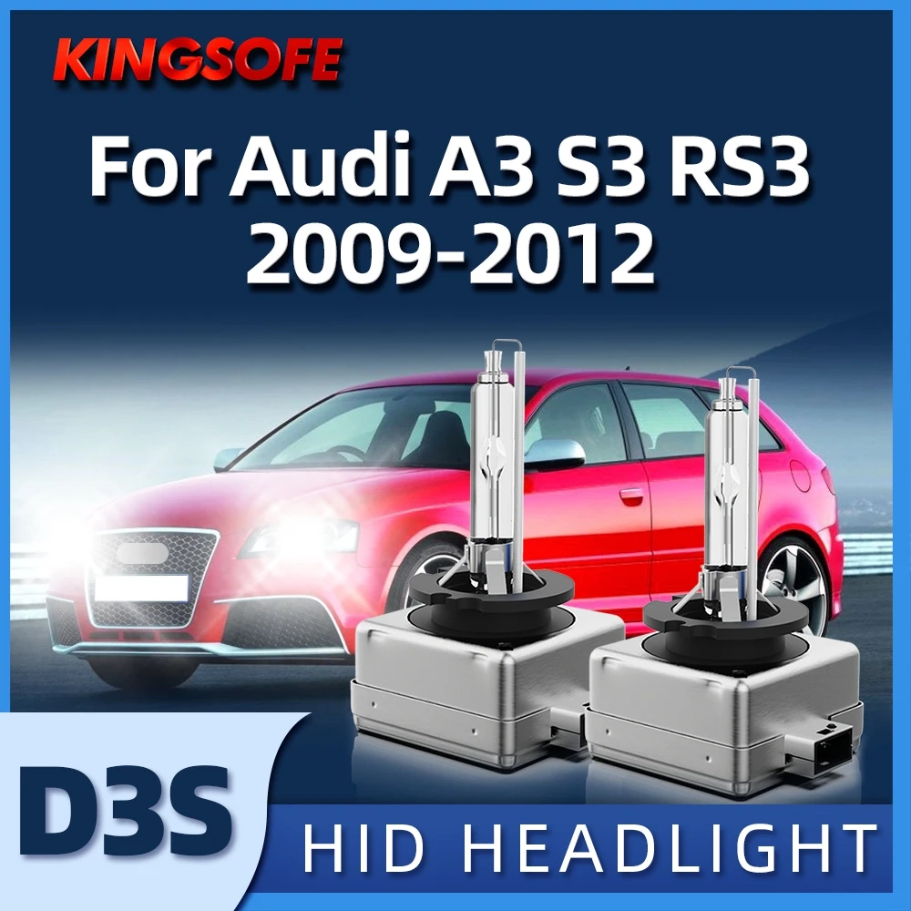 

KINGSOFE 2PCS New Design 12V 35W D3S 6000K HID Xenon Headlight Bulb For Audi A3 S3 RS3 2009 2010 20112012