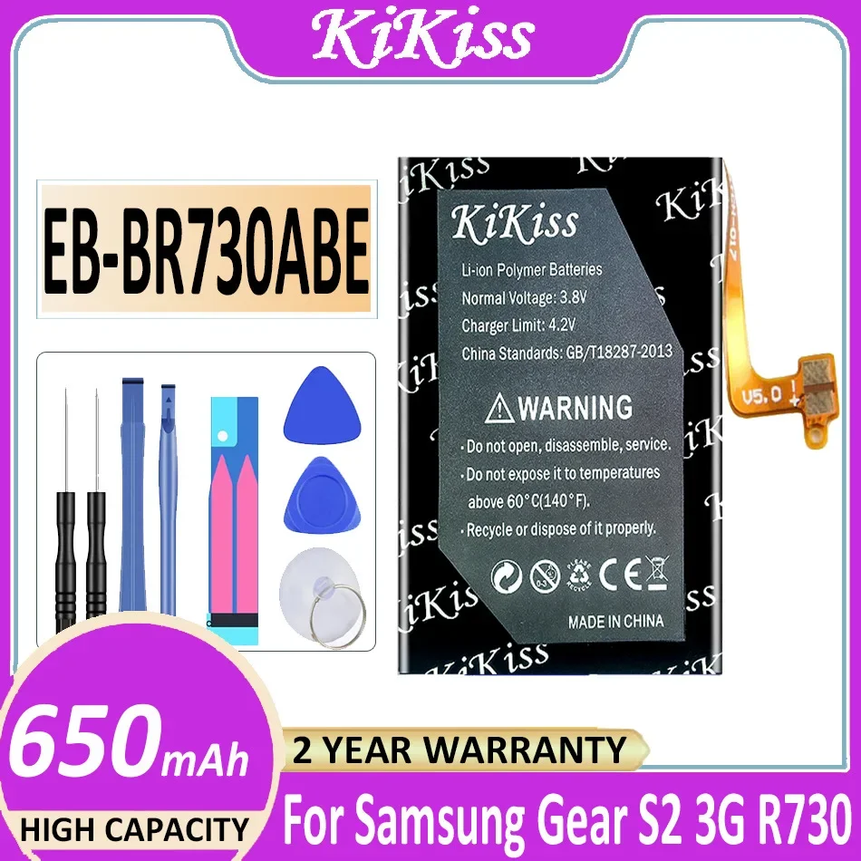 KiKiss Battery EB-BR730ABE 650mAh For Samsung Gear Sport SM-R600 S2 3G R730 SM-R730A R730V SM-R730S SM-R730T SM-R735T Bateria
KiKiss Battery EB-BR730ABE 650mAh For Samsung Gear Sport SM-R600 S2 3G R730 SM-R730A R730V SM-R730S SM-R730T SM-R735T Bateria
