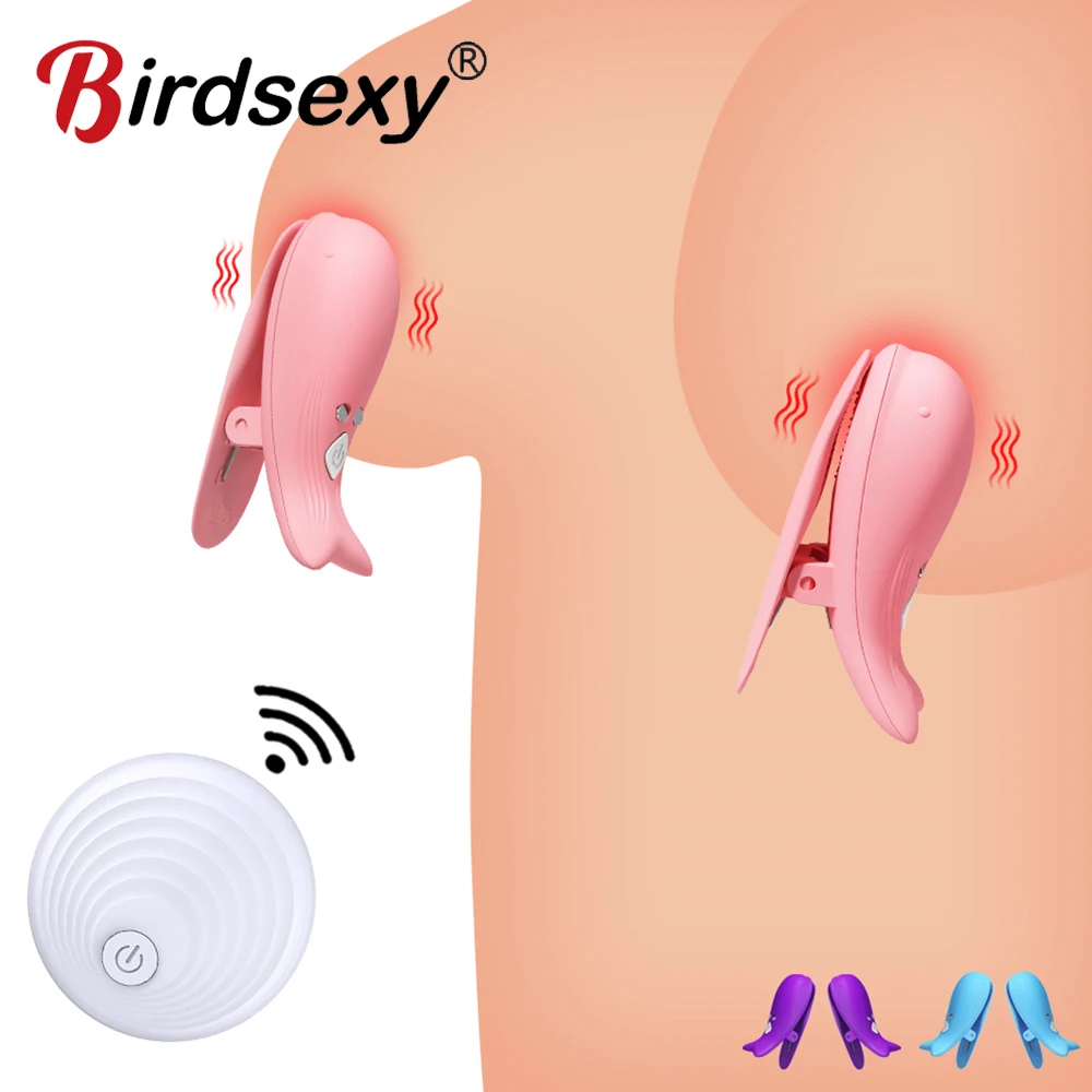 

Vibrating Nipple Clamp Breast Massage Female Masturbation Stimulate Clit Adult Games Sex Toys For Women Couples Nipple Vibrator